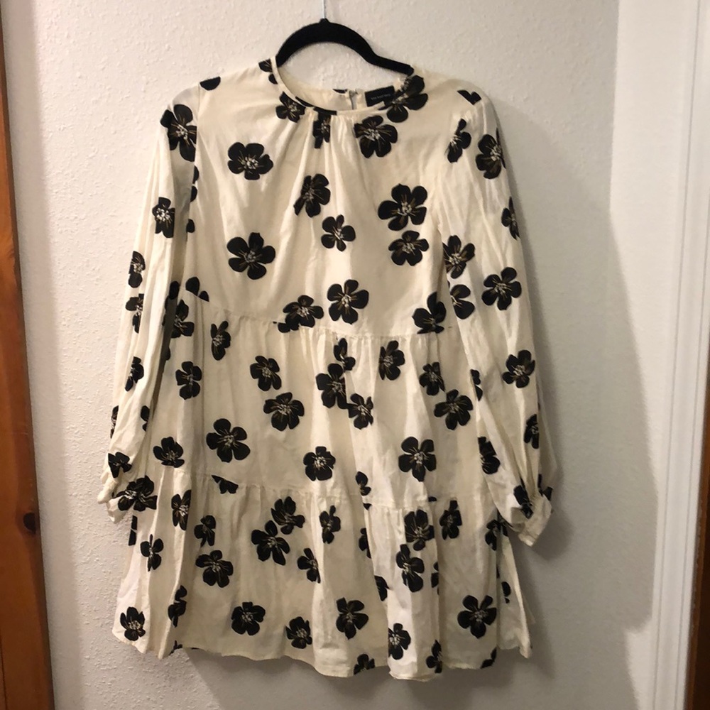 Who What Where black poppy ruffle dress
